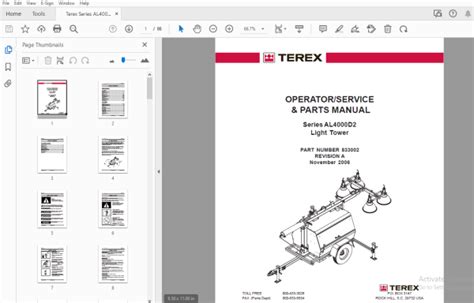 al4000 junction box|terex al4000d2 parts manual.